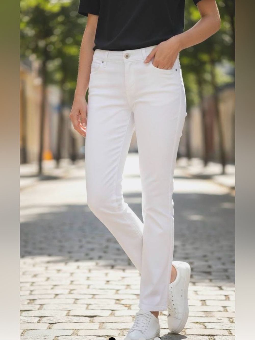 MAC Dream Skinny Clean Jeans in White Sz  36/32 (US 6) EUC